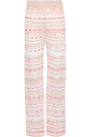 Missoni Striped intarsia-knit flared trousers