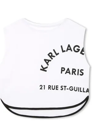Karl Lagerfeld Logo-print organic-cotton top