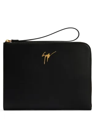Giuseppe Zanotti Fabian logo-plaque leather pouch