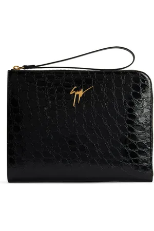 Giuseppe Zanotti Fabian crocodile-embossed leather pouch