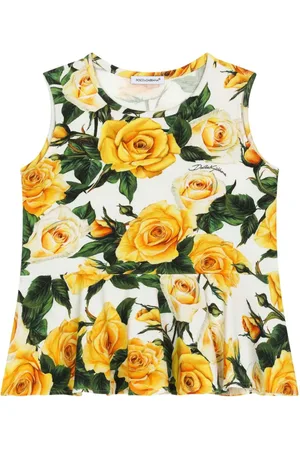 Dolce & Gabbana Rose-print cotton blouse
