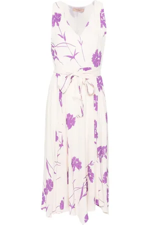 Twin-Set Floral-print crepe maxi dress