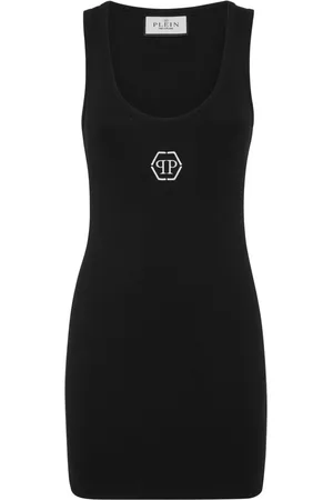 Philipp Plein Logo-embroidered tank dress