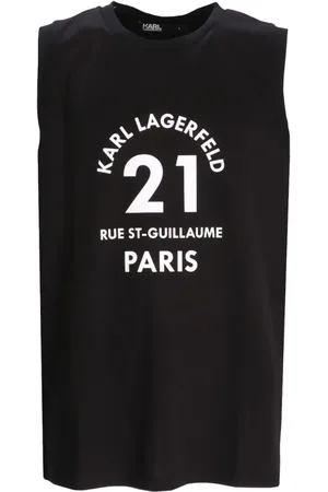 Karl Lagerfeld 21 Rue St-Guillaume-print tank top