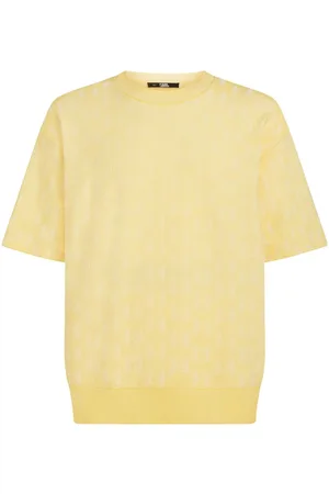 Karl Lagerfeld Monogram-jacquard organic-cotton T-shirt