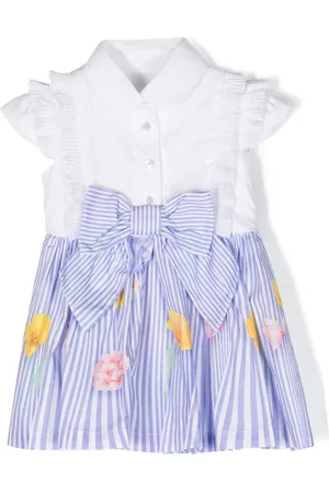 Lapin House Stripe-pattern cotton-blend dress