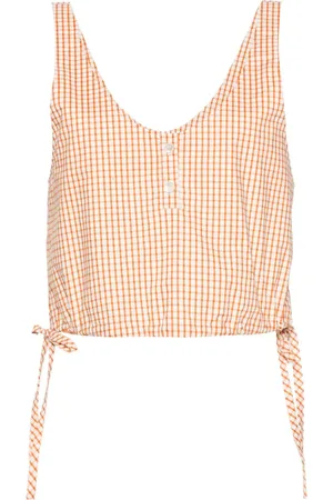 FORTE FORTE Checked cropped top