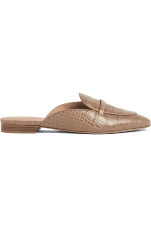 MALONE SOULIERS Berto crocodile-embossed leather mules