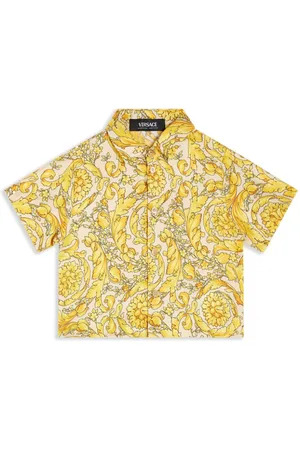 VERSACE Barocco-print cotton shirt