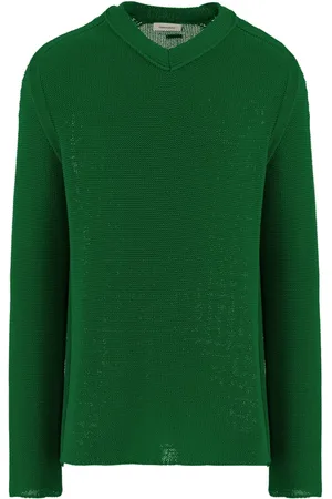 Salvatore Ferragamo V-neck cotton-blend jumper