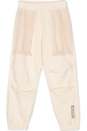 Emporio Armani Mesh-detail track trousers