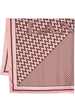 Lanvin Jacquard-logo silk scarf