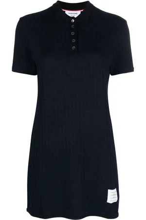 Thom Browne Checked jacquard polo minidress