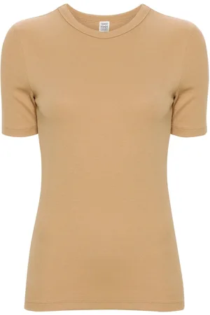 Totême Crew-neck fine-ribbed T-shirt