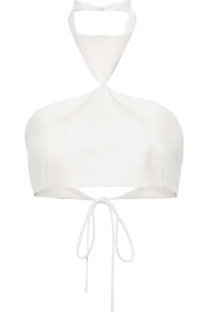 Serafini Blub halterneck crop top