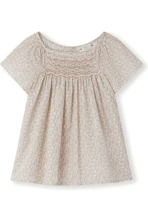 BONPOINT Smocked ditsy-floral dress