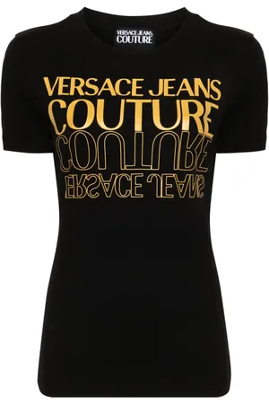 VERSACE Upside Down-logo cotton T-shirt