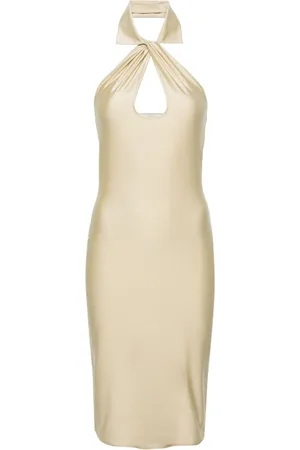 COPERNI Halterneck satin midi dress