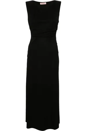 Twin-Set Gathered sleevleess maxi dress