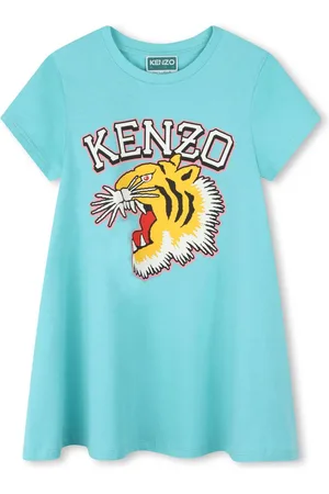 Kenzo Tiger Head-print cotton dress