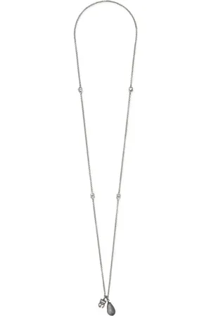 Dolce & Gabbana Logo-pendant brass necklace