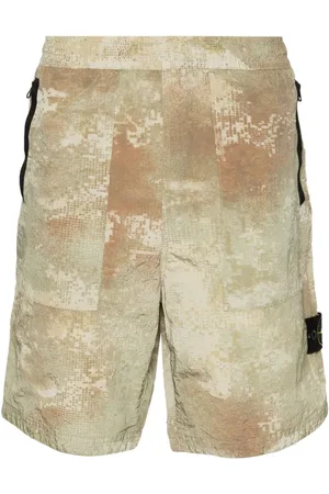 Stone Island Abstract-print Bermuda shorts