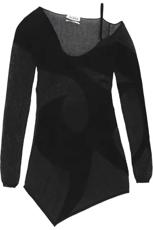 The Attico Sheer asymmetric minidress