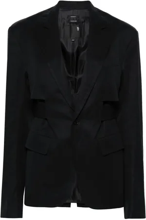 R13 Trench Vent belted blazer