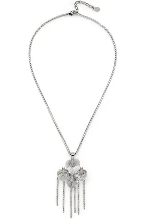 Jimmy Choo Heart crystal drop necklace