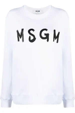 Msgm Logo-print cotton sweatshirt