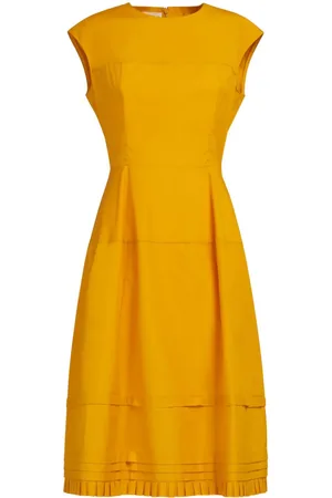 Marni Pleated cotton midi dress