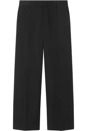 VERSACE Wide-leg virgin-wool trousers