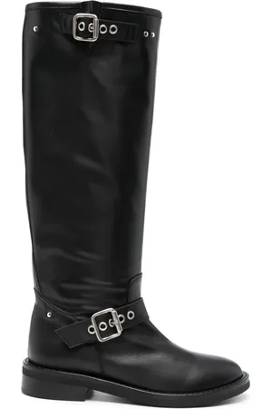 Via Roma Leather thigh-high boots