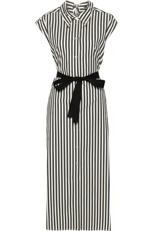 Twin-Set Striped midi dress