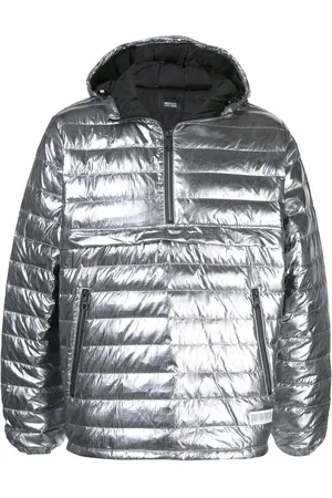 Topshop Sno funnel neck puffer ski jacket in metallic silver - ShopStyle