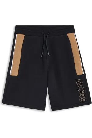 HUGO BOSS Logo-print cotton-blend track shorts