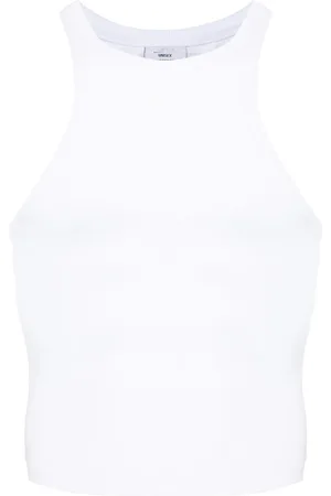 Vetements Logo-embroidered ribbed tank top