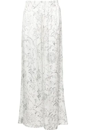 Fabiana Filippi Silk satin flared trousers