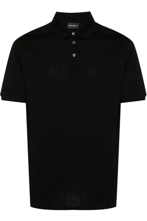 Emporio Armani Logo-jacquard cotton polo shirt