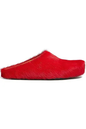 Marni Fussbet Sabot calf-hair slippers