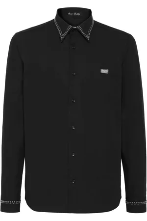 Philipp Plein Logo-plaque cotton shirt