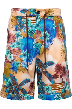 Roberto Cavalli Hawaii-print chino shorts