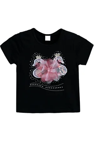 Mimi Tutu Swan-appliqu?? T-shirt
