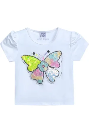 Mimi Tutu Butterfly-appliqu?? T-shirt