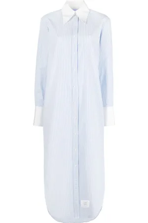 Thom Browne Striped cotton shirt dress