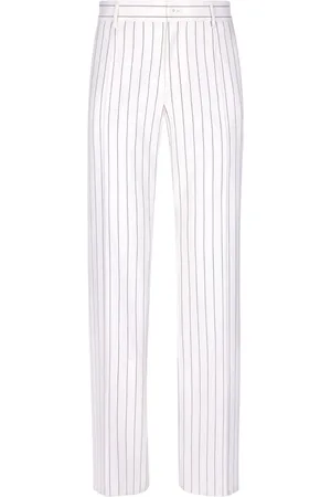 Dolce & Gabbana Straight-leg striped wool trousers
