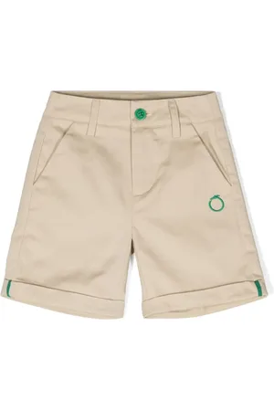 Trussardi Logo-embroidered cotton shorts