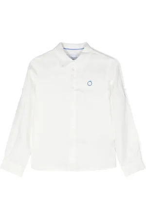 Trussardi Logo-embroidered linen shirt