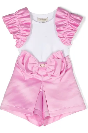 Twin-Set Bow-detailed T-shirt and shorts set