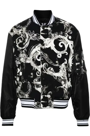 Oversized Bomber Jacket - Black/Racing - Ladies | H&M US